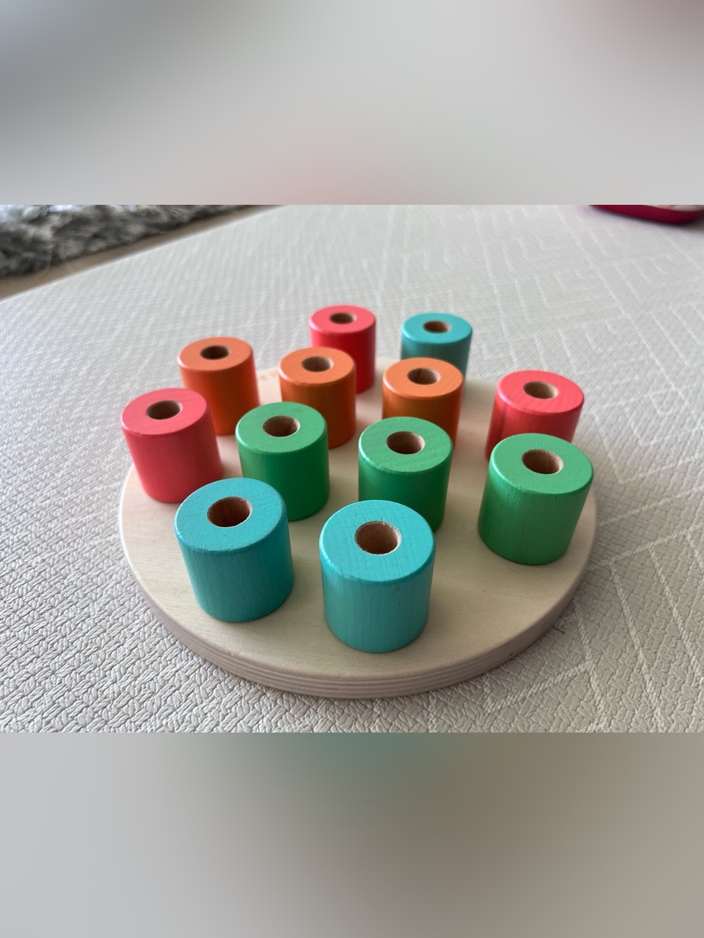 Lovevery - Wooden Stacking Pegboard, from Adventurer Play Kit 16-18 Months